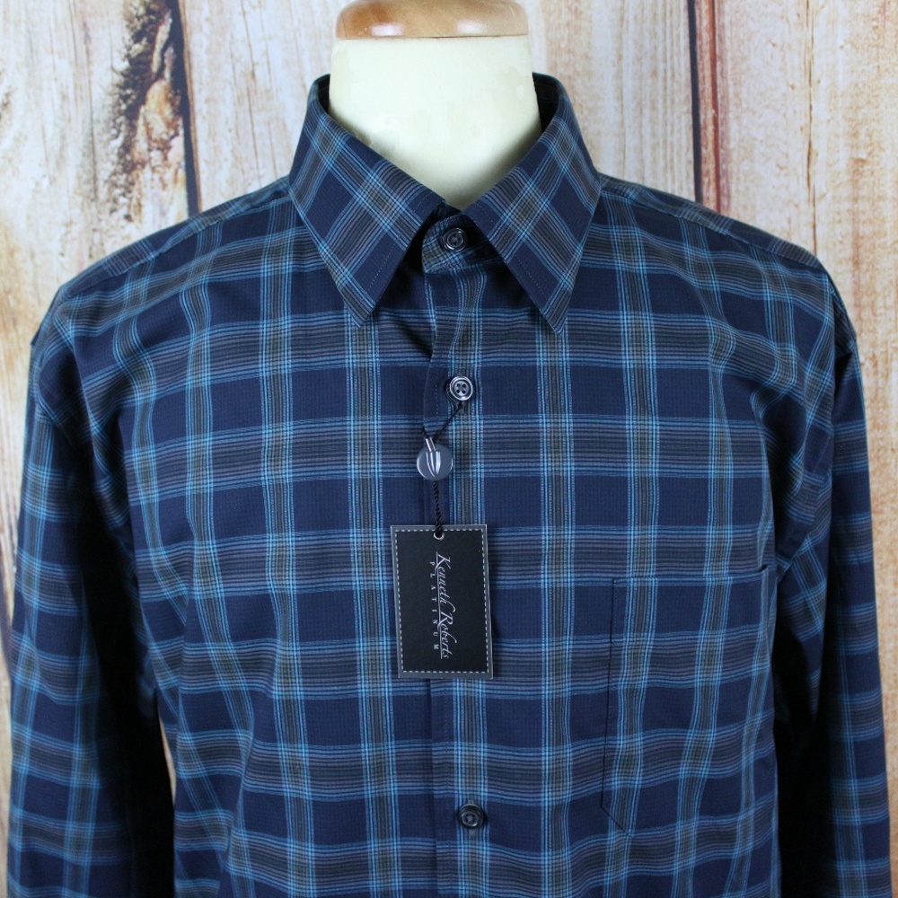 Kenneth Roberts Men's Platinum Dress Shirt XL